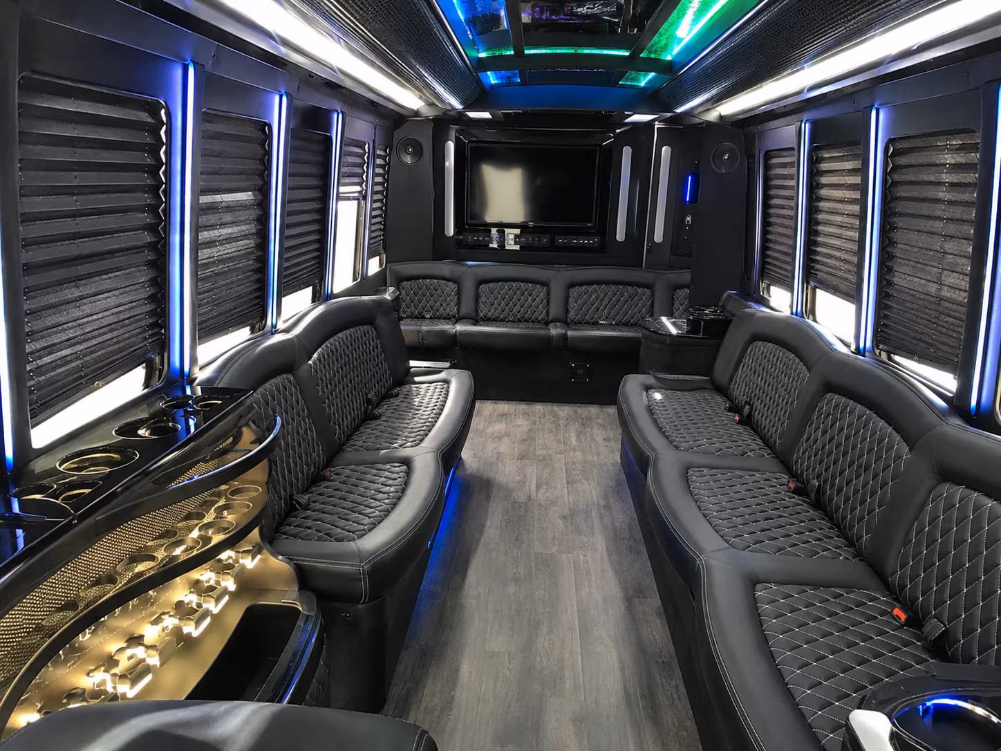 Seattle Sporting Event Transportation party bus exterior