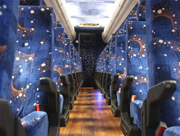 Bellingham 50 passenger Charter Bus Interior