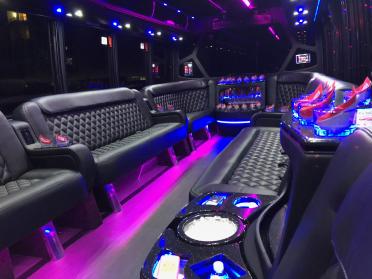 Sammamish 15 Passenger Party Bus Interior
