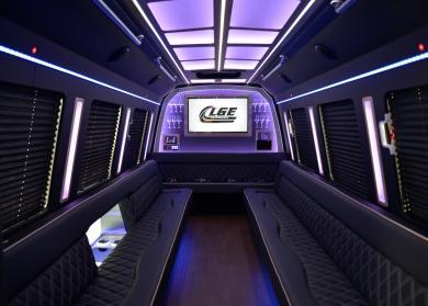 Sammamish 18 Passenger Limo Bus Interior
