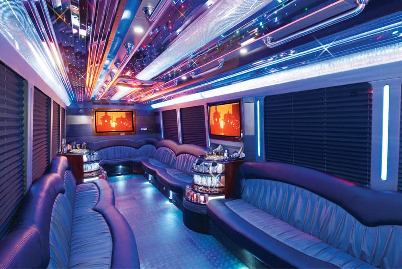 Bellingham 20 Passenger Party Bus Interior