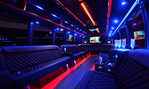 Sammamish 30 Passenger Party Bus Black Interior