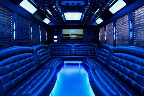 Federal Way 36 Passenger Party Bus Interior